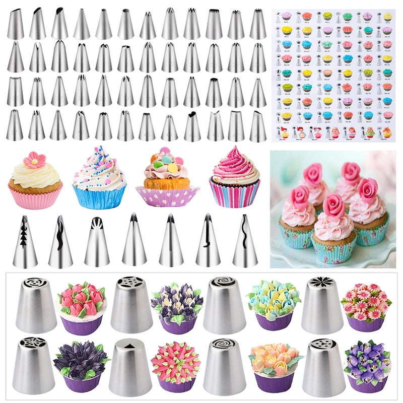 Nifogo Cake Decorating Supplies Kit Tools 356pcs, Nifogo Baking Accessories with Cake Turntable, Pastry Piping Bag, Piping Icing Tips for Beginners - Image 2